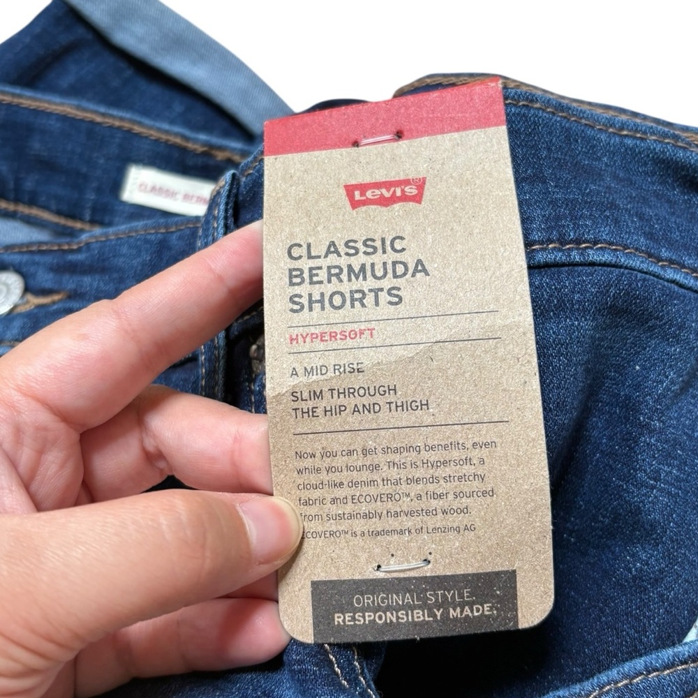 Levi's Blue Classic Bermuda 10" Shorts Size 16 W New with tags - Picture 6 of 7